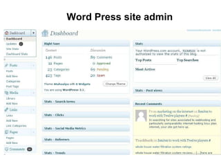 Word Press site admin 