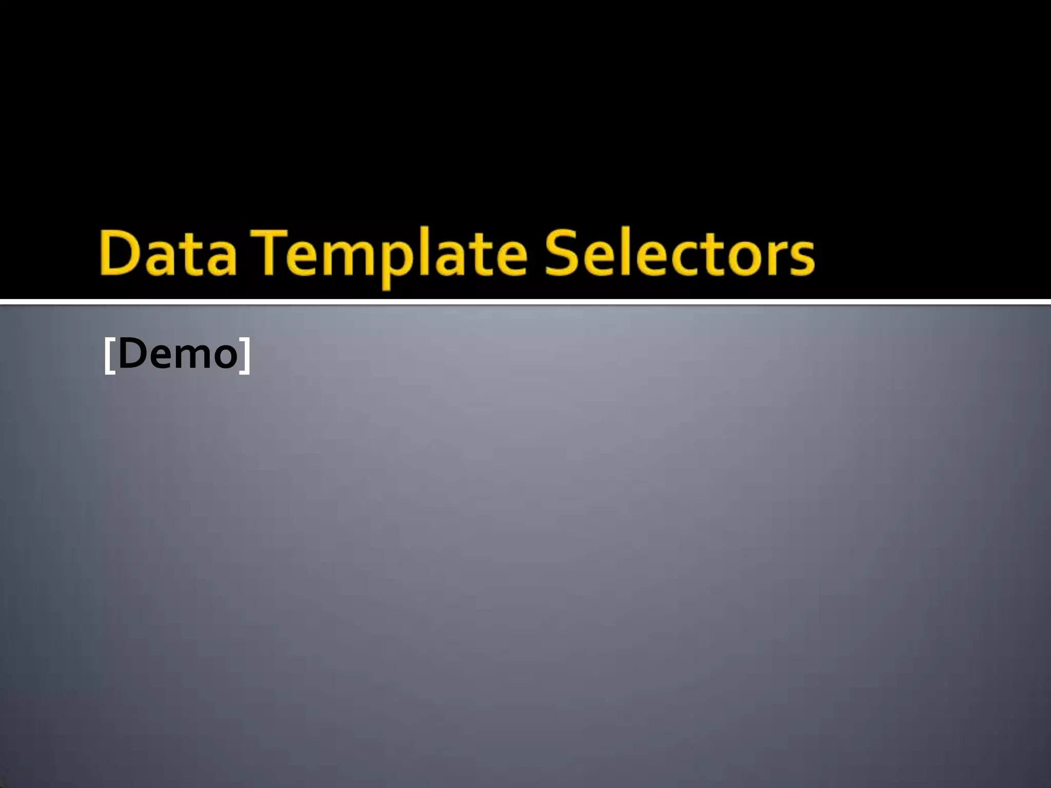 Value ConvertersWhat is it?Converts data value to format required by UIWhy is it cool?Easy way to convert DateTime, Decimals, Integers or Booleans