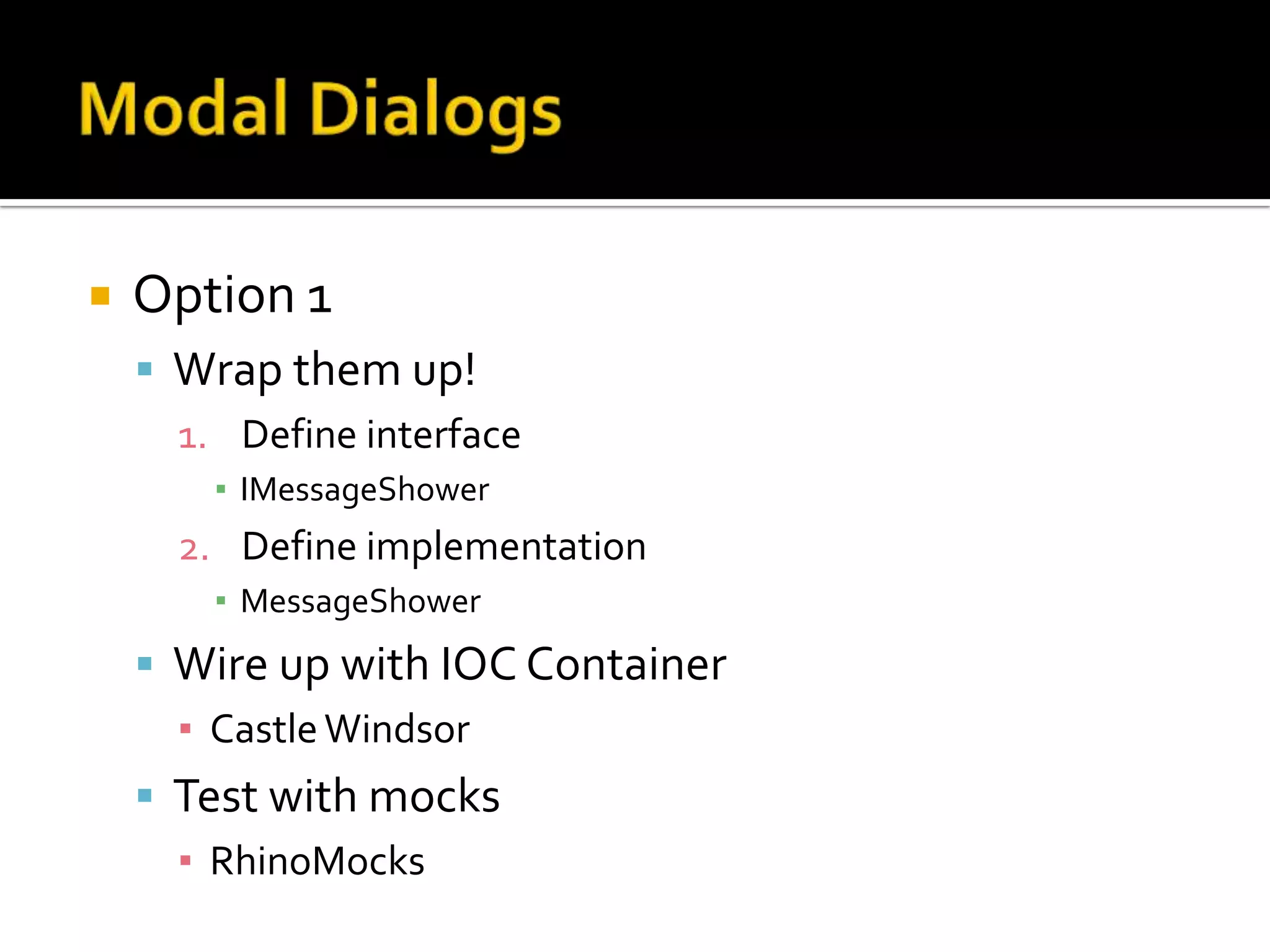 NavigationConfiguration - ViewConfigurationPairs a View with an optional View ModelAssociated to a ViewTarget in the IOC Container