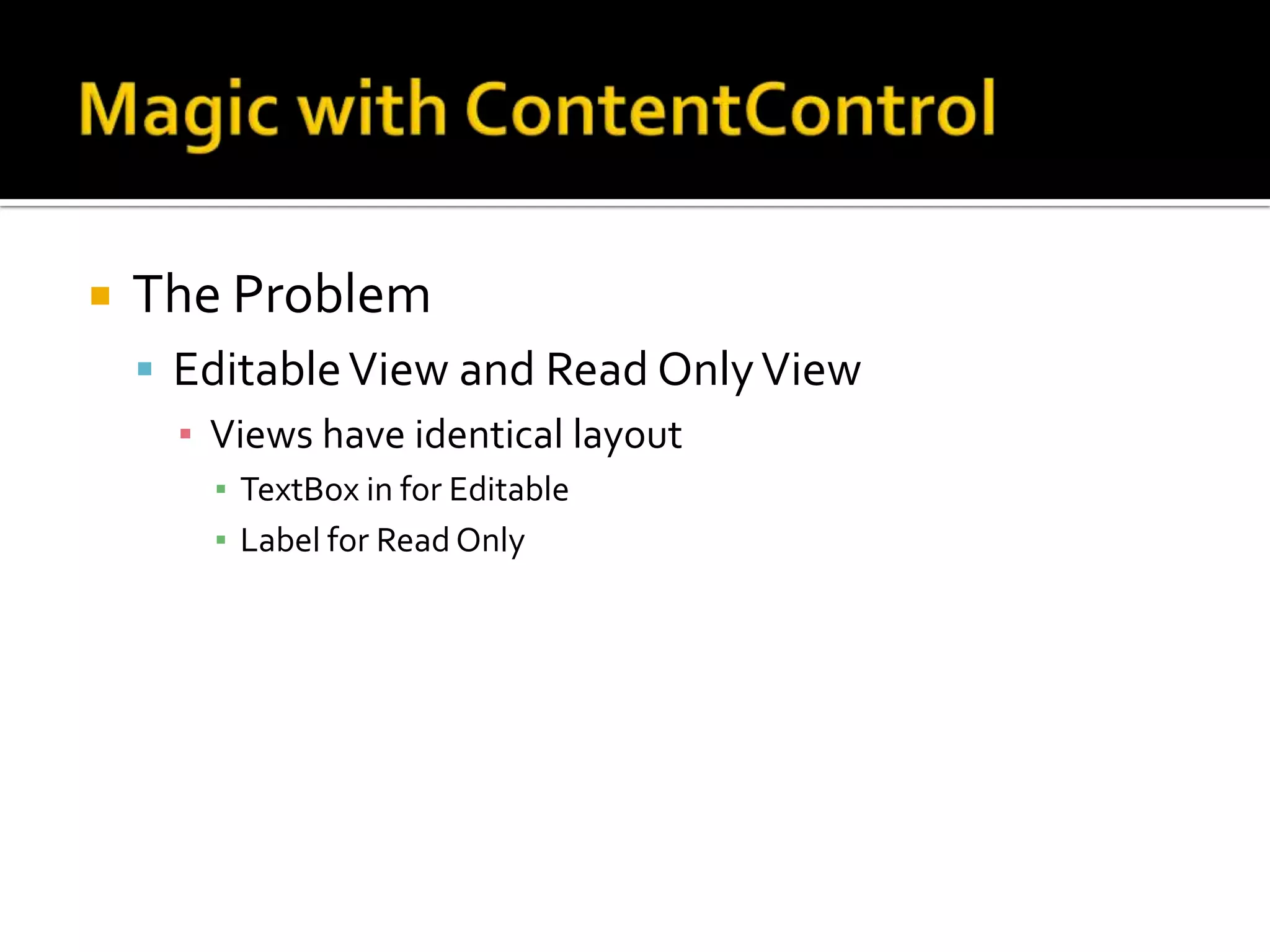 NavigationConfiguration – ViewResultResult of the dynamic build processHas the built View along with any relevant dataUsed by ViewController to show the View