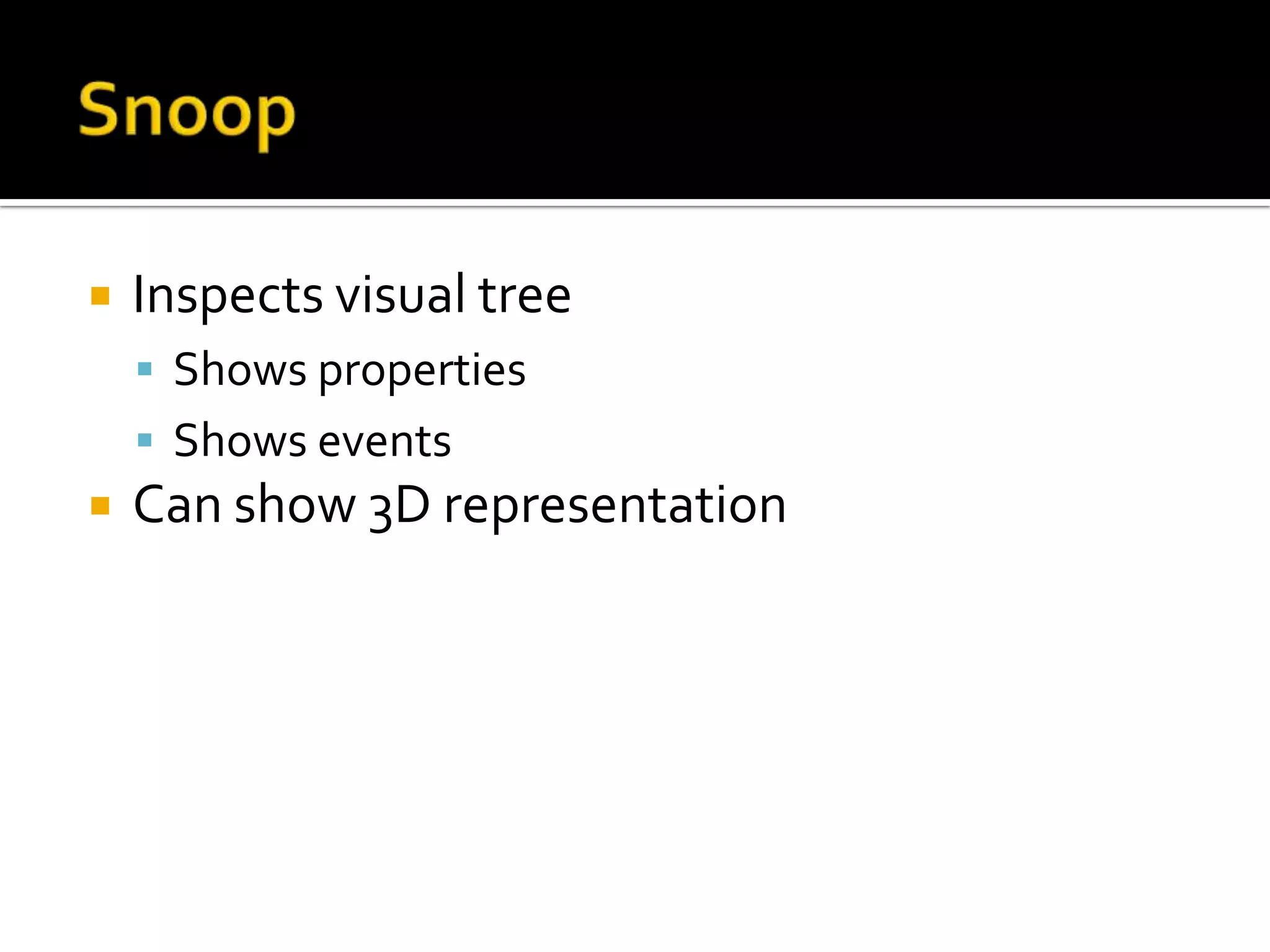 Modal DialogsOption 2[Event Aggregator | Message Bus]Create [Events | Messages]Create class listen for [Events | Messages] that get publishedTest by verifying [Events | Messages] are publishedGood for “Fire and Forget”Breaks down if results are returned