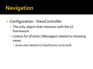 NavigationThe ProblemViews coupled with other ViewsView Models know about ViewsNo separation of concernsNo testability