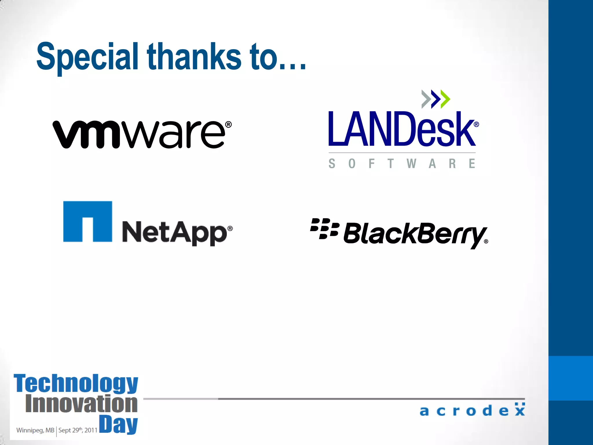 Special thanks to…