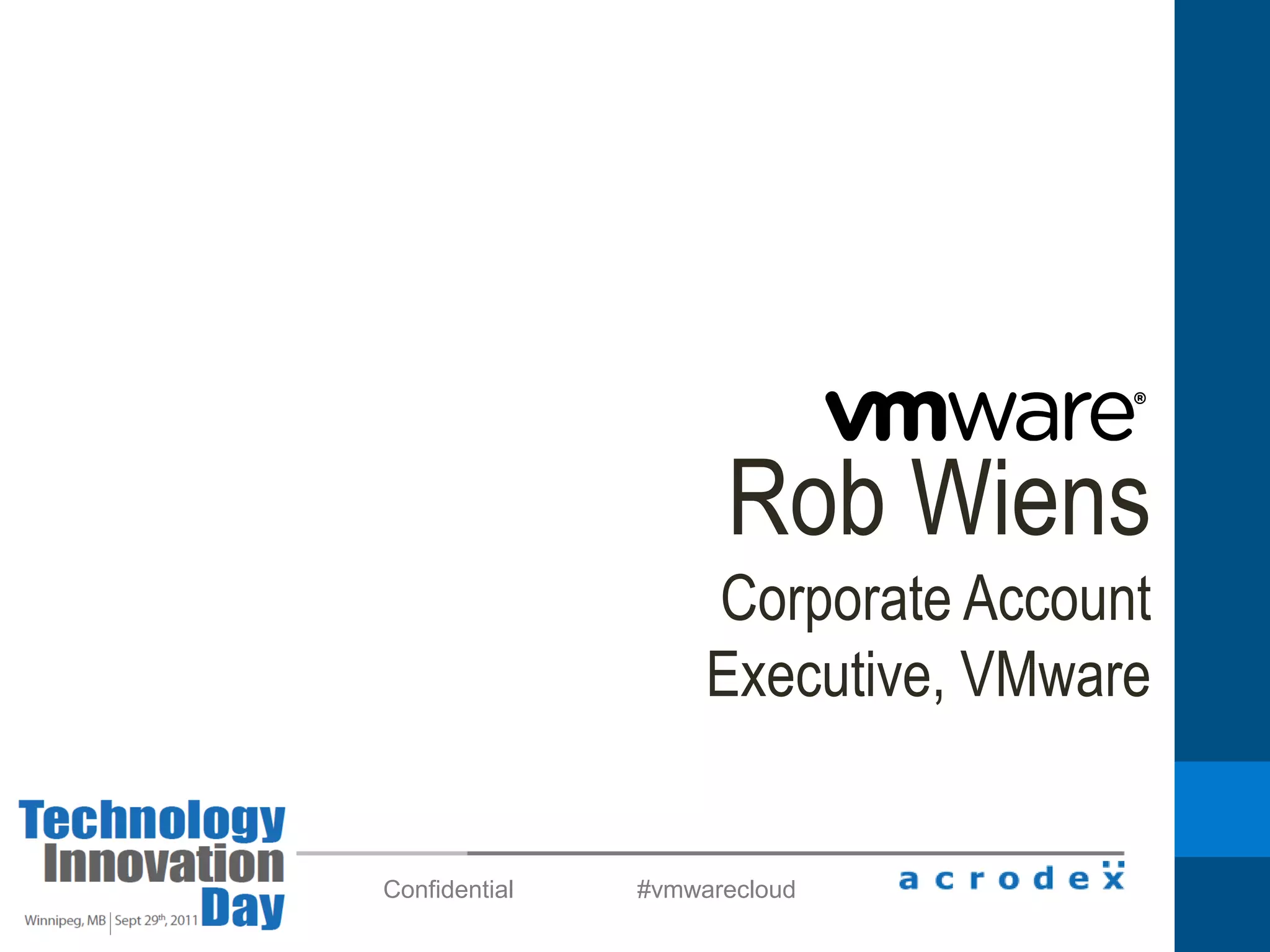 VMWare VDI Infrastructure Cost (1/3)RDC VDIPartner with a Proven Solution Provider We engaged VMWare early in the processWe were able to get some huge cost benefitsSelected Wyse P20 Thin clientsAll hardware including PCoIP chip