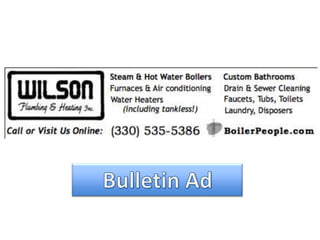 Samples of Print work for Wilson Plumbing & Heating
