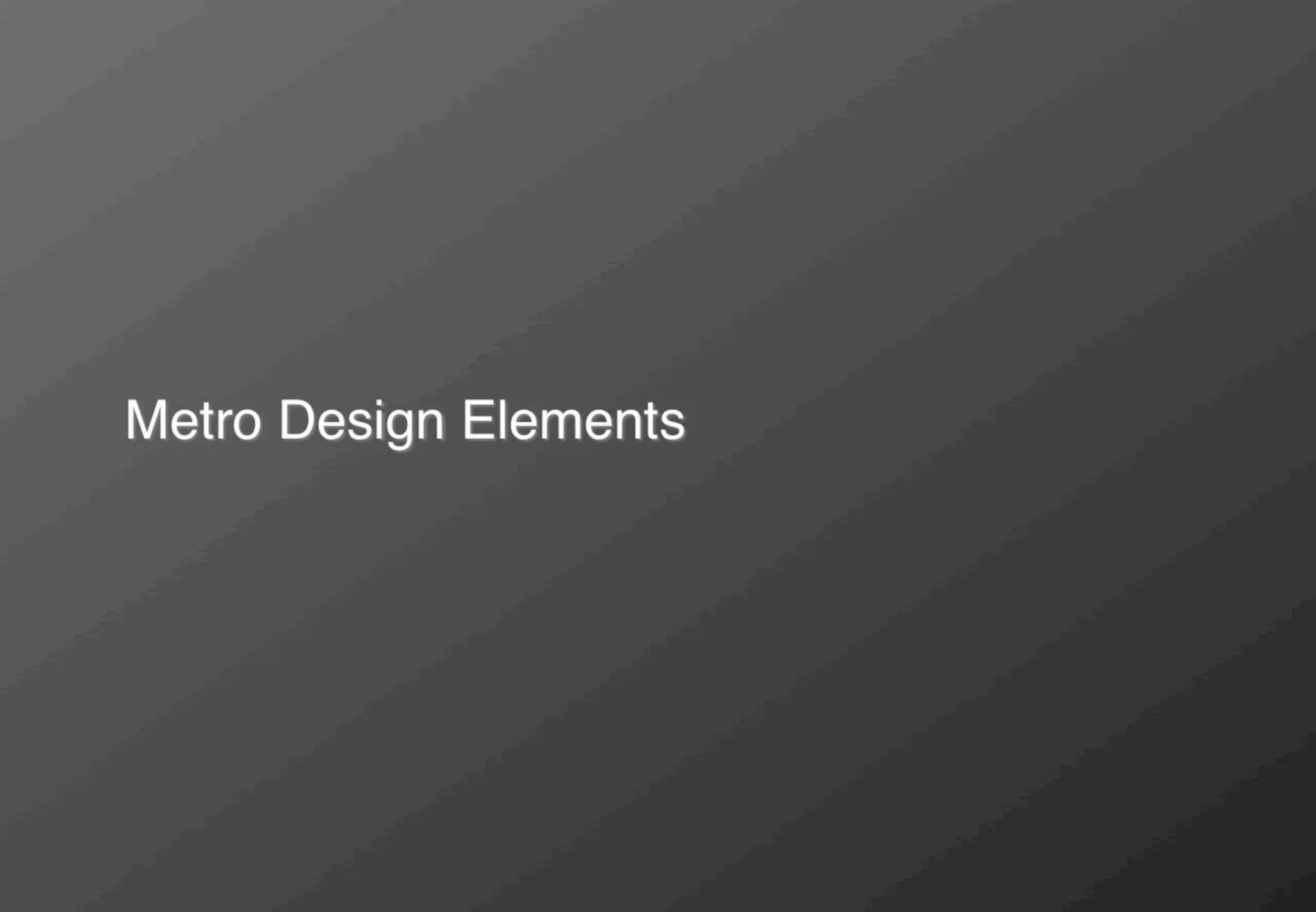 Metro UI interaction design guidelines @Microsoft Tech.Days 2011