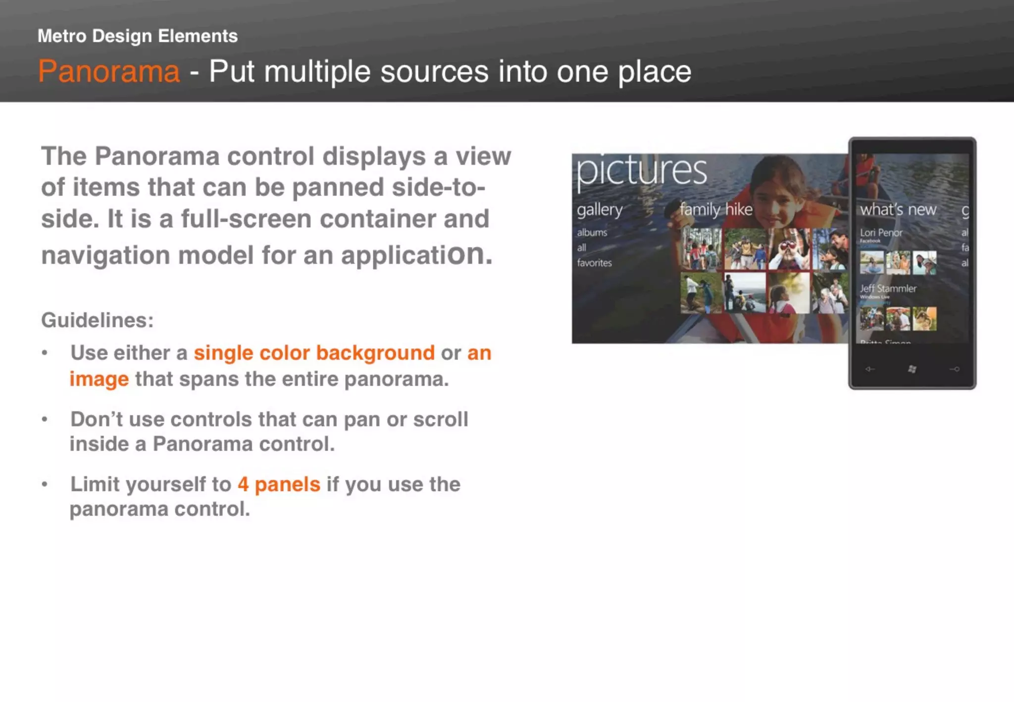Metro UI interaction design guidelines @Microsoft Tech.Days 2011