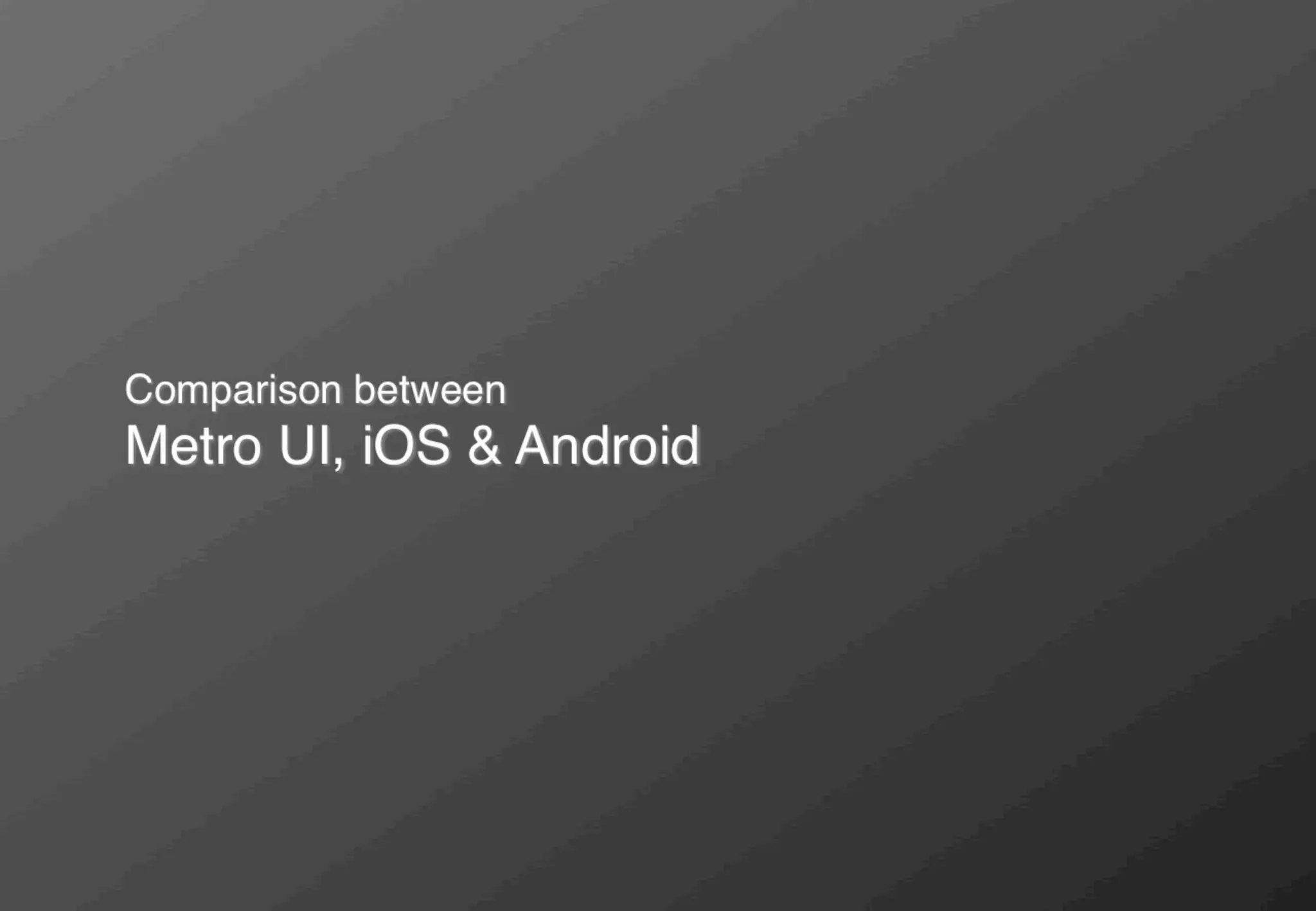 Metro UI interaction design guidelines @Microsoft Tech.Days 2011