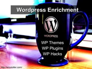 Wordpress Enrichment WP Themes WP Plugins WP Hacks http://ericstoller.com/ 