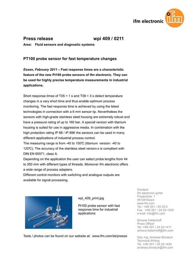 Pt100 Temperature Sensor Pdf – Pt1000 Sensor Datasheet – BEDN