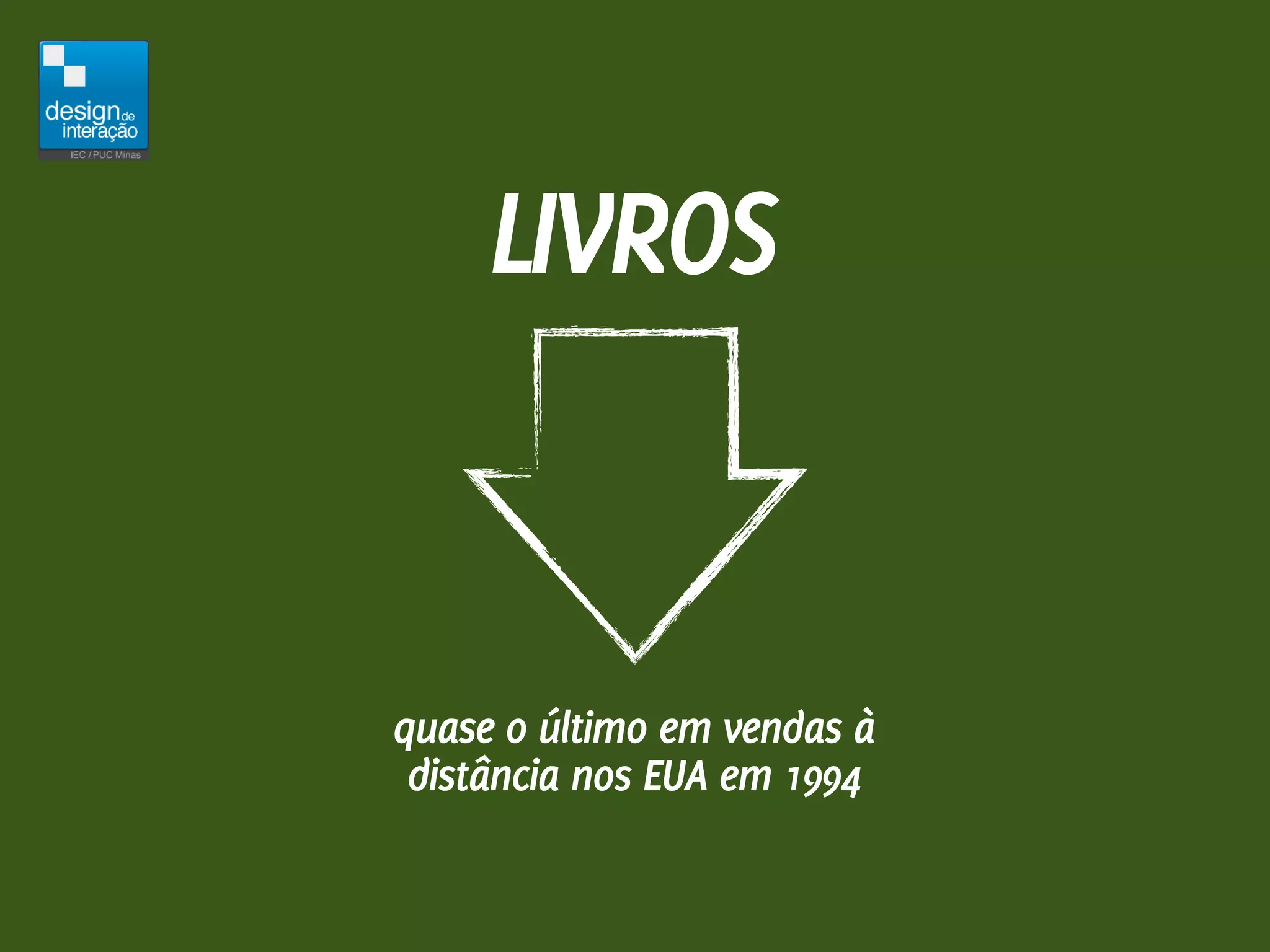 LIVROS


quase o último em vendas à
 distância nos EUA em 1994
 