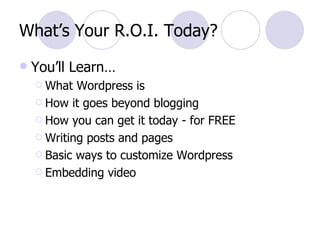 Introduction to Wordpress | PPT