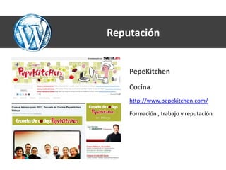 Reputación


    PepeKitchen
    Cocina
    http://www.pepekitchen.com/

    Formación , trabajo y reputación
 
