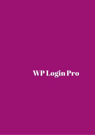 WP Login Pro 
 