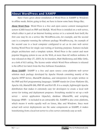 WordPress Complete Manual in XAMPP | PDF