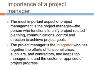 Roles Of Project Managers In Oe