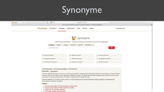 Synonyme
 