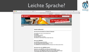 Leichte Sprache?
 