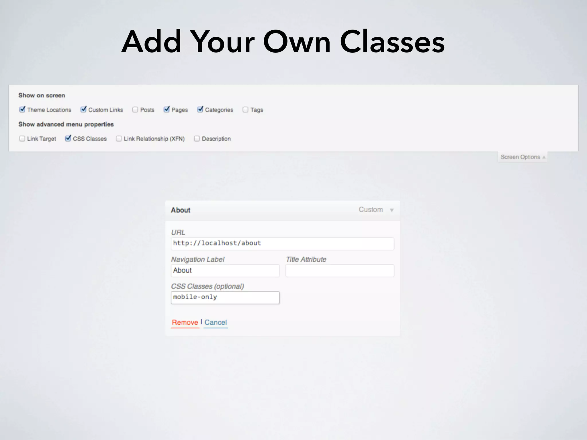 Add Your Own Classes
 