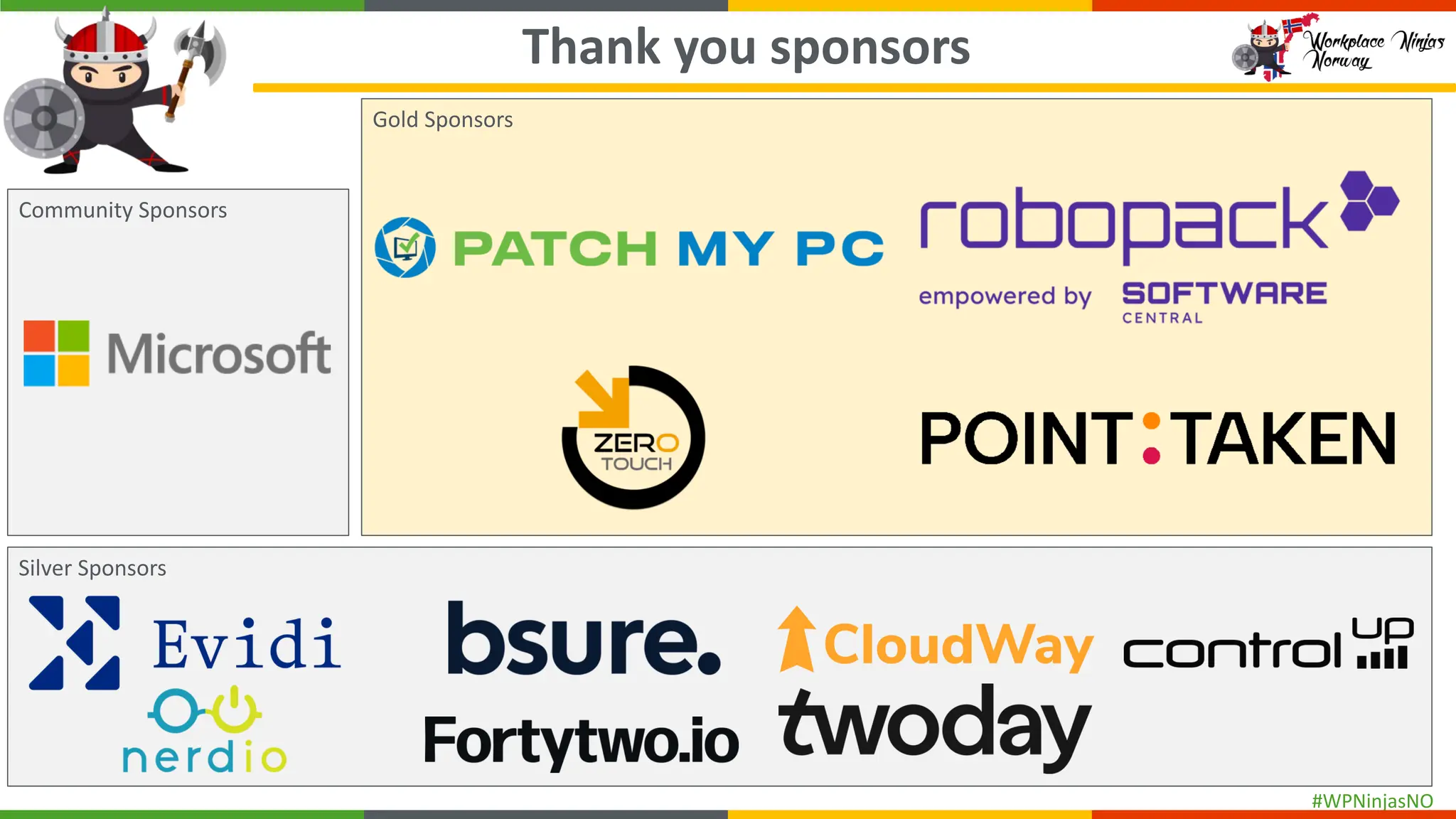 #WPNinjasNO
Thank you sponsors
Gold Sponsors
Silver Sponsors
Community Sponsors
 