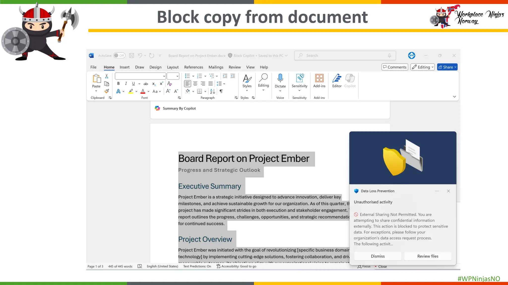#WPNinjasNO
Block copy from document
 