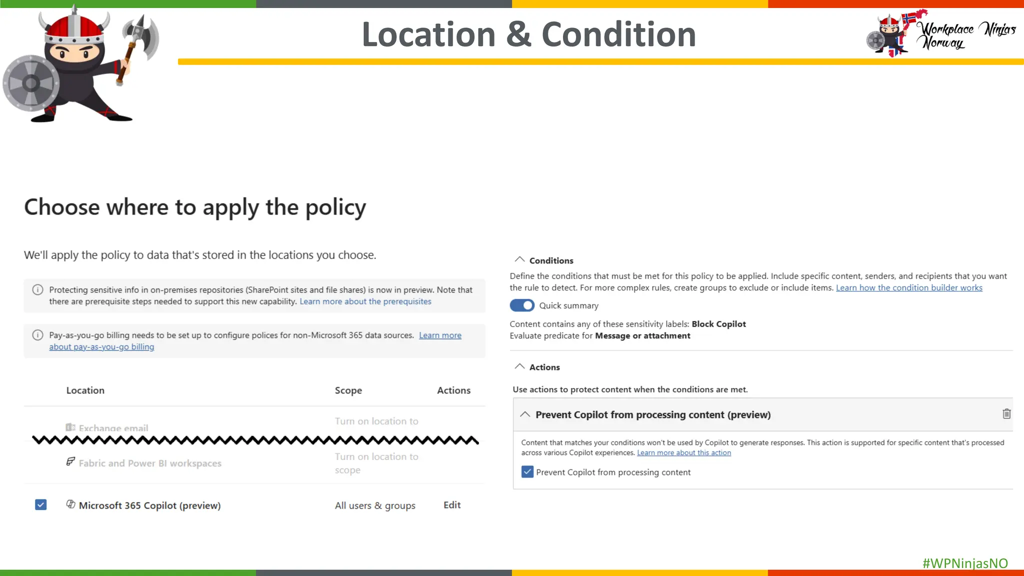 #WPNinjasNO
Location & Condition
 