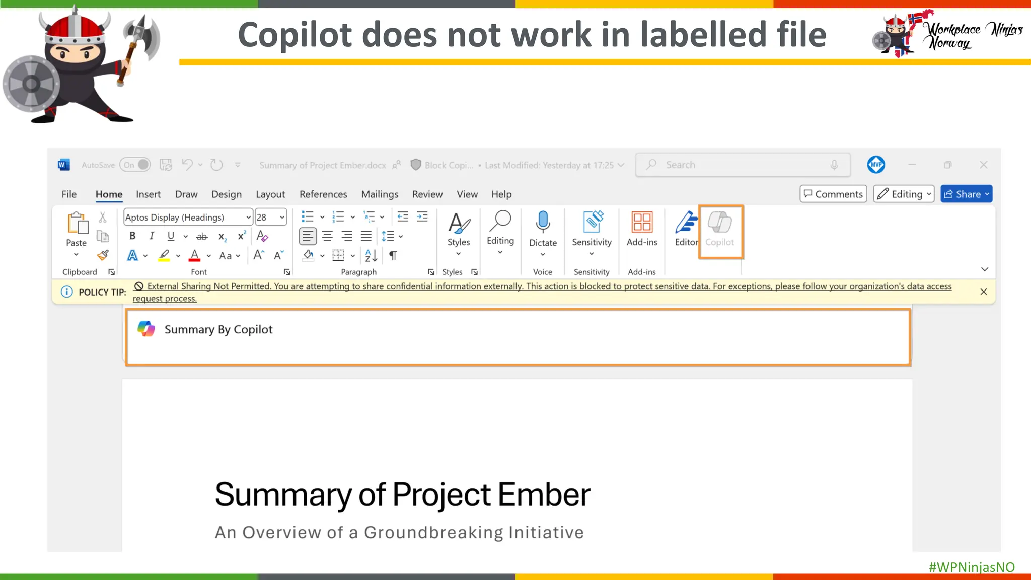 #WPNinjasNO
Copilot does not work in labelled file
 