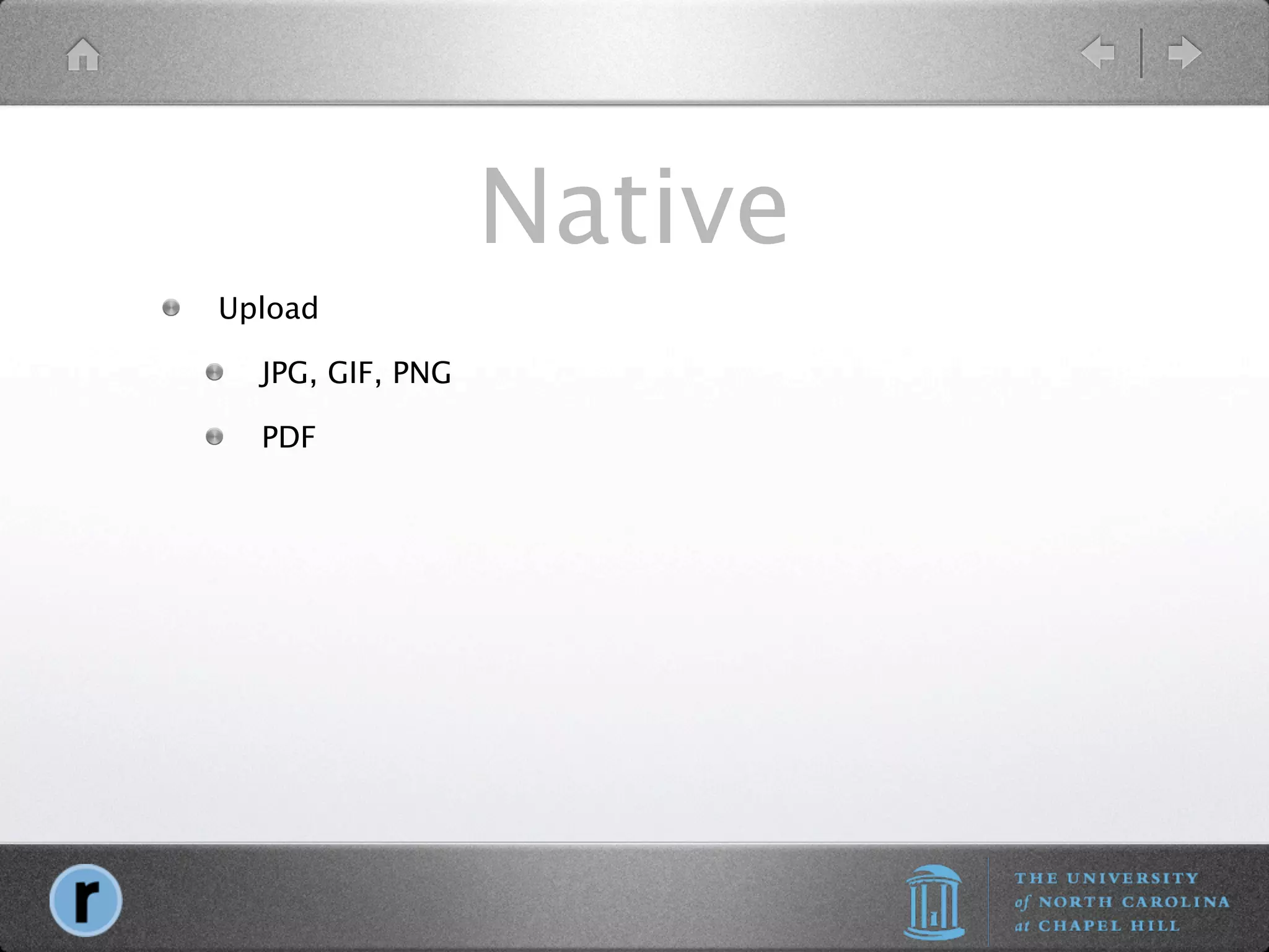 Native
Upload

  JPG, GIF, PNG

  PDF
 