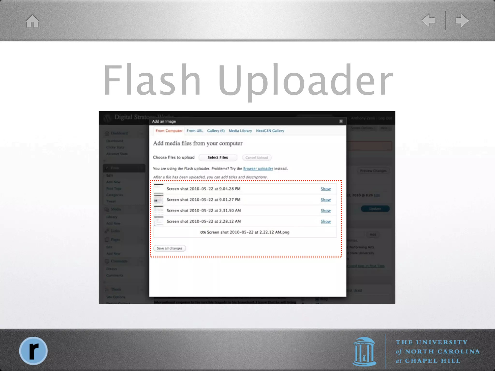 Flash Uploader
 