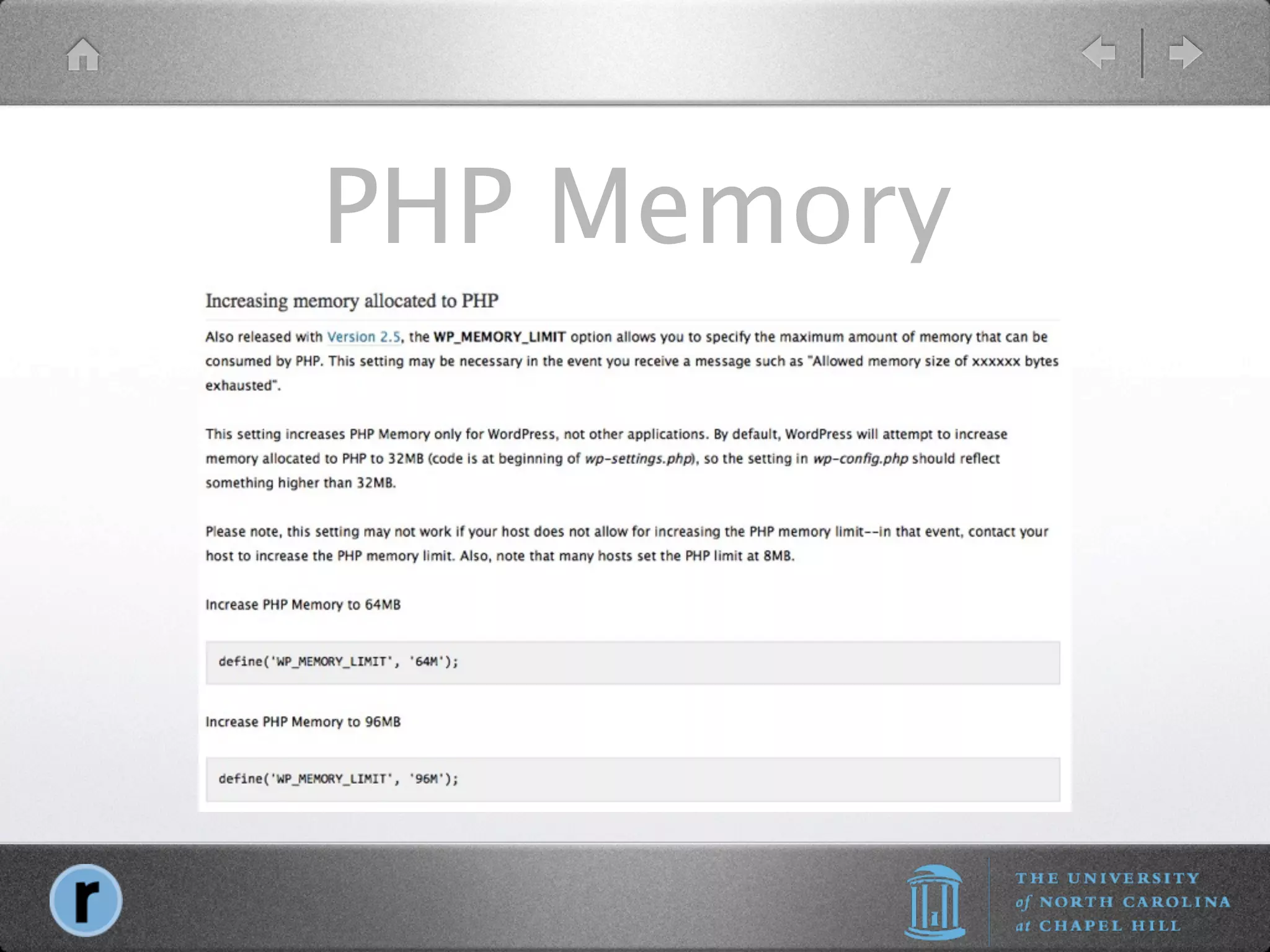 PHP Memory
 