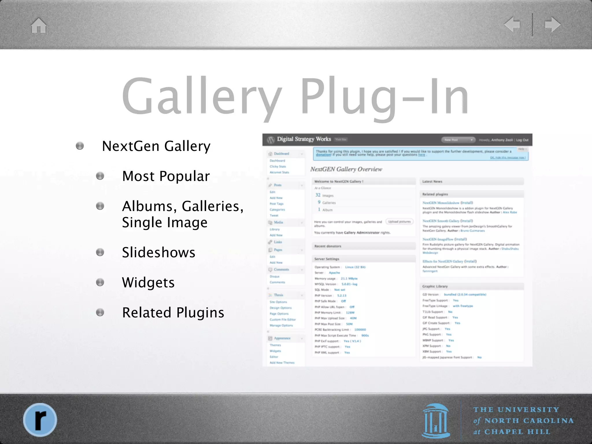 Gallery Plug-In
NextGen Gallery

  Most Popular

  Albums, Galleries,
  Single Image

  Slideshows

  Widgets

  Related Plugins
 