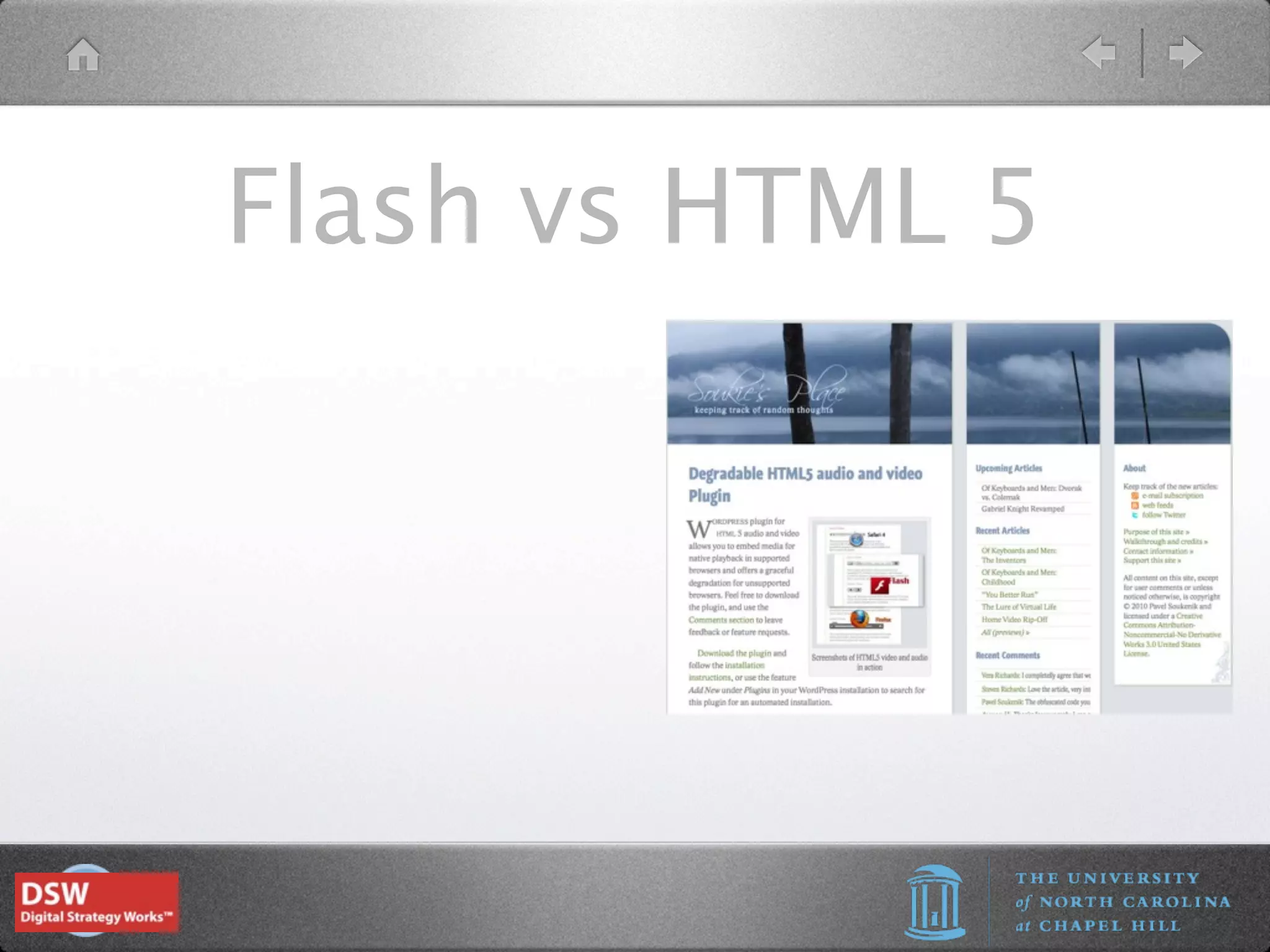 Flash vs HTML 5
 