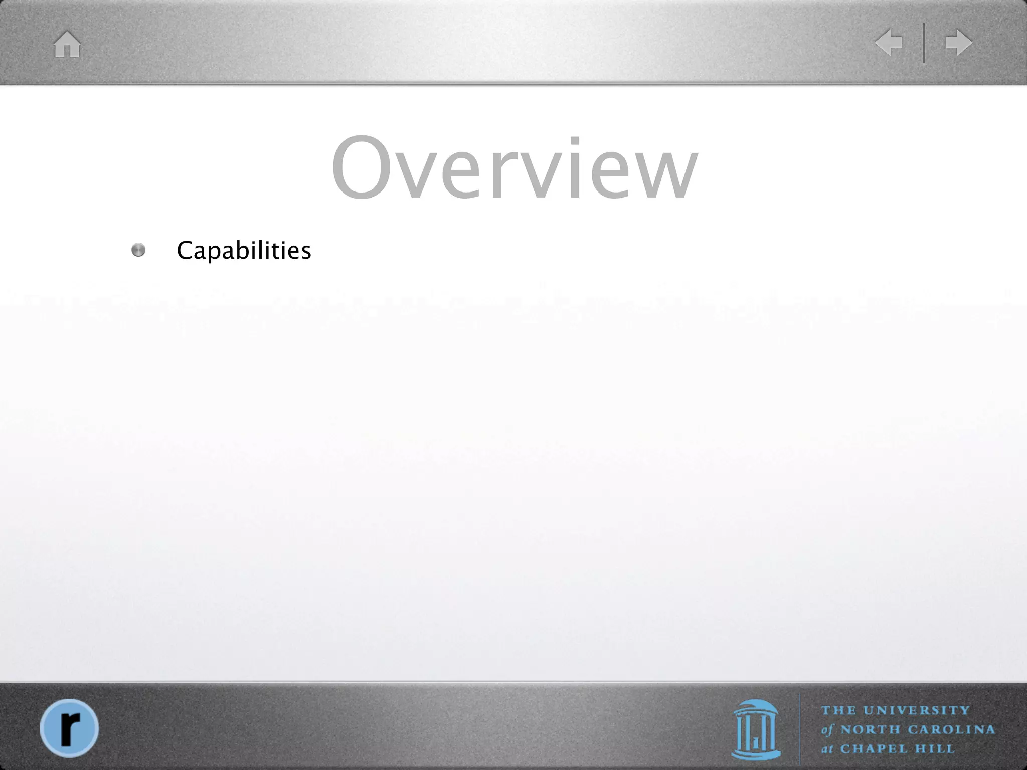 Overview
Capabilities
 