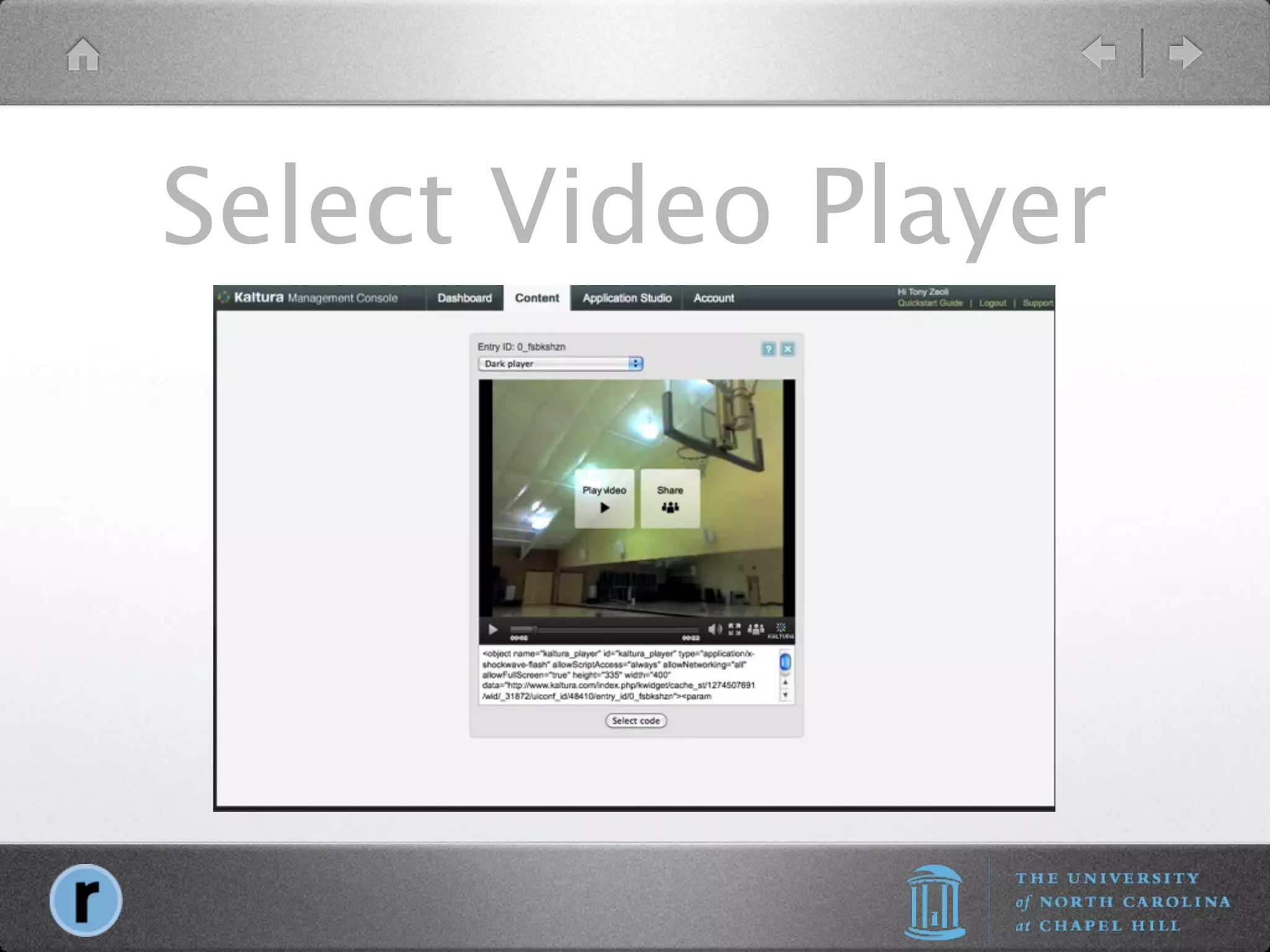 Select Video Player
 