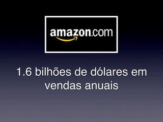 1.6 bilhões de dólares em
vendas anuais
 