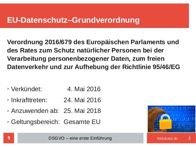 Einführung in die Datenschutz-Grundverordnung für Webworker