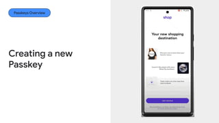 Passkeys Overview
Creating a new
Passkey
 