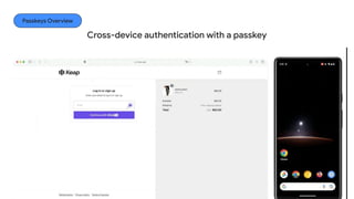 Cross-device authentication with a passkey
Passkeys Overview
 