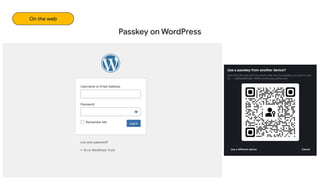 Passkey on WordPress
On the web
 