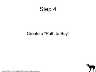 Step 4 
Create a “Path to Buy” 
 