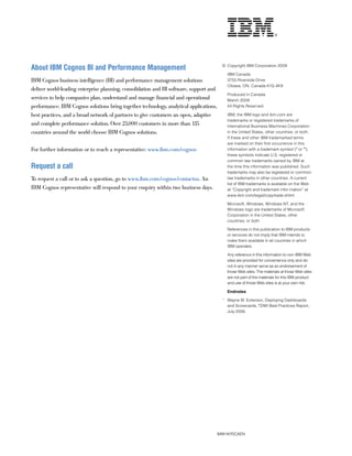 Picture Performance - Dashboards and Scorecards | PDF
