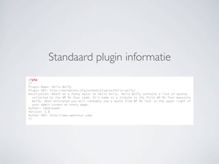 Standaard plugin informatie
 