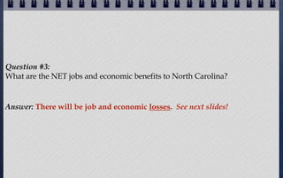 Carteret County Mill Pond Impact

Net Annual Job Loss = 110±
Net Annual Economic Loss = $13± Million

 