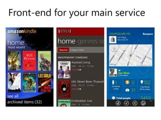 Front-end for your main service
 