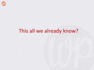 This all we already know?
 