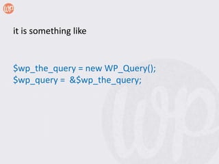 it is something like


$wp_the_query = new WP_Query();
$wp_query = &$wp_the_query;
 