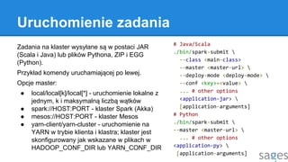 Komendy Python Wprowadzenie do Big Data i Apache Spark | PDF