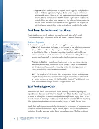 Software as a Service (SaaS) for the Supply Chain | PDF