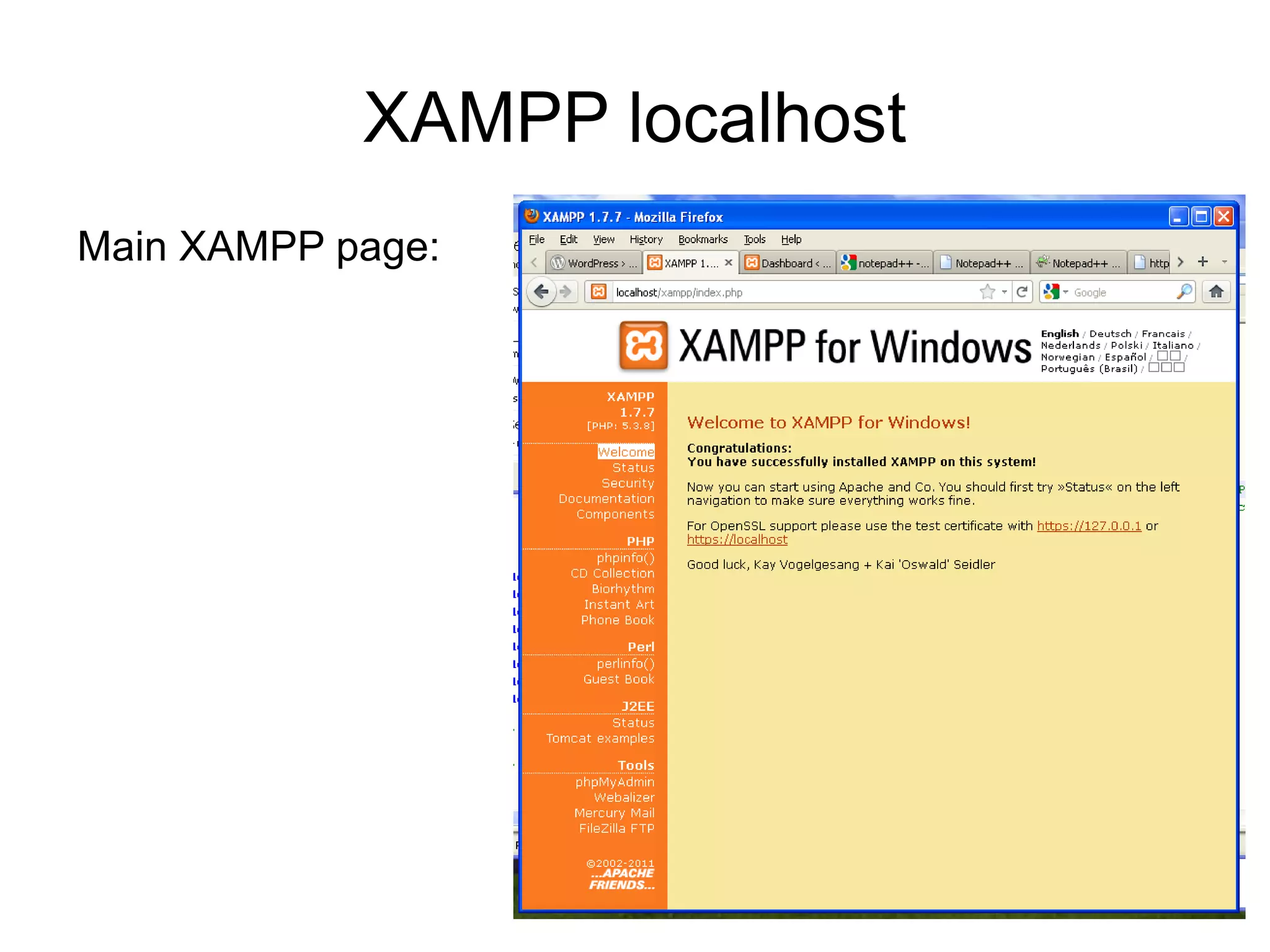 Learning Web programming (PHP, Perl, Ruby, Python) 
