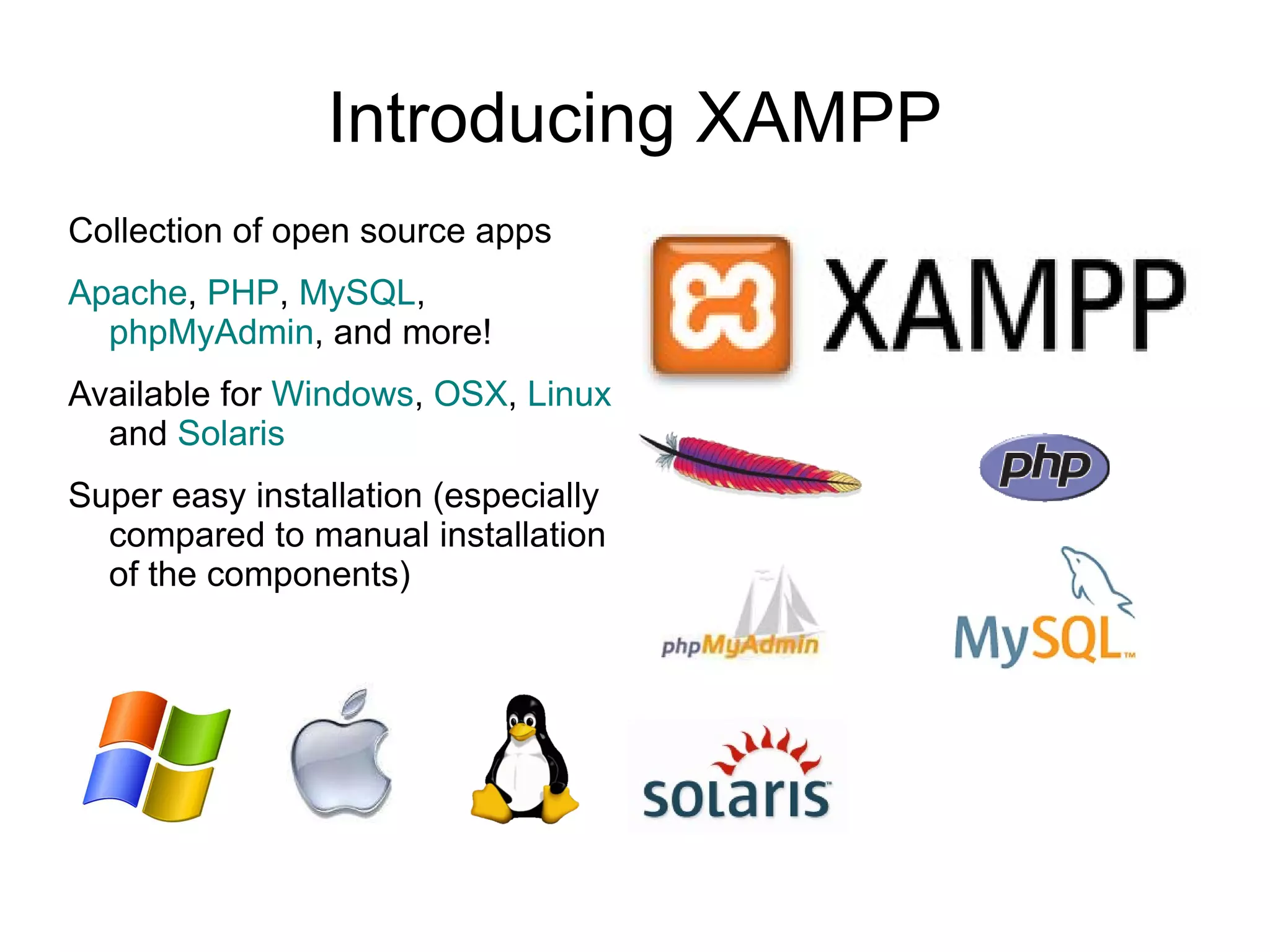 What Is (Not) a Sandbox? Is : Sandbox: Your own private webserver, running on your local machine (Windows, OSX, Linux) Is Not : Not a production server. 